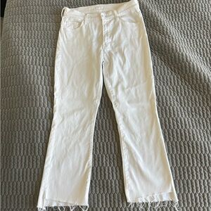 Mother denim insider crop step fray